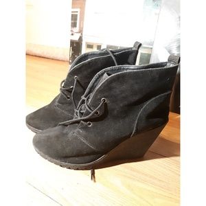 Laced Wedge booties